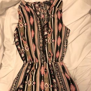 Tribal print romper